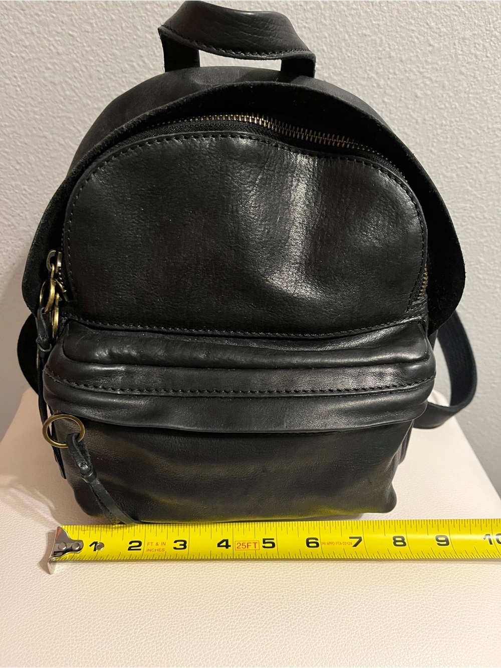 Madewell Black Leather Mini Backpack - Picture 2 of 6